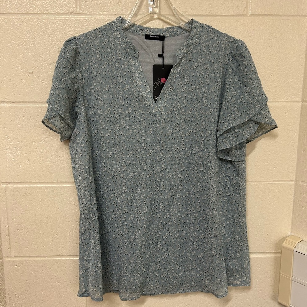 Floral Green Blouse